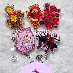 Cartoon character badge reels